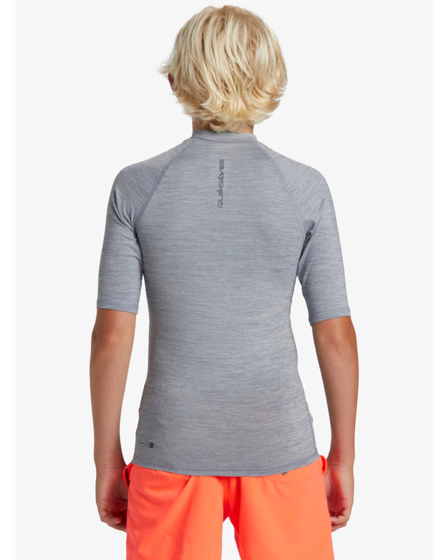 Quik Silver Boys 8-16 Everyday UPF 50 Short Sleeve Rashguard - Quarry Heather