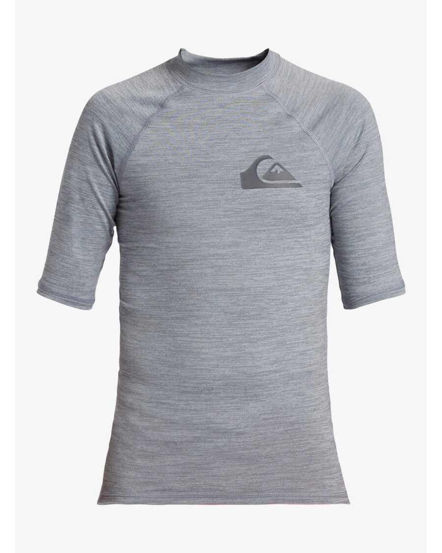 Quik Silver Boys 8-16 Everyday UPF 50 Short Sleeve Rashguard - Quarry Heather