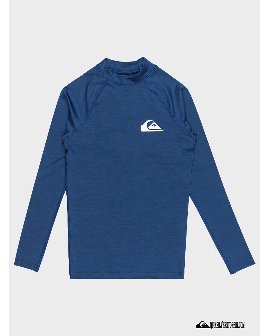 Quik Silver Chlapci 8-16 Každý Deň Upf 50 Rashguard S Dlhým Rukávom - Monaco Blue Heather