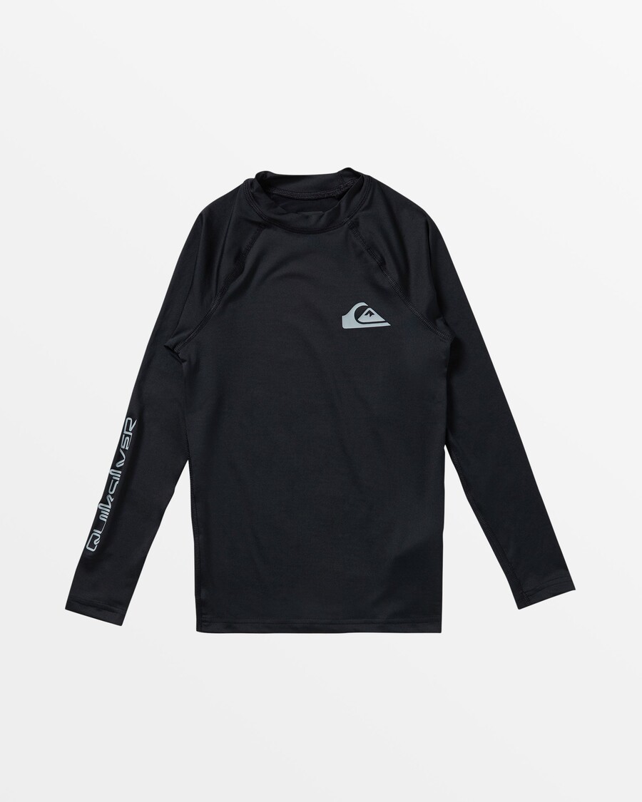 Quik Silver Boys 8-16 Daily Upf 50 Long Sleeve Rashguard - Black