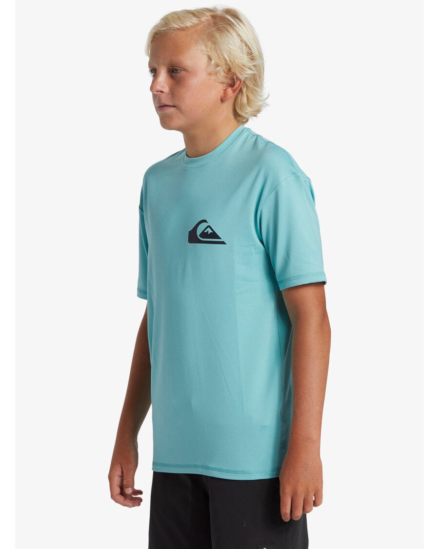 Quiksilver αγόρια 8-16 καθημερινά κοντομάνικο μπλουζάκι σερφ - θαλασσί μπλε