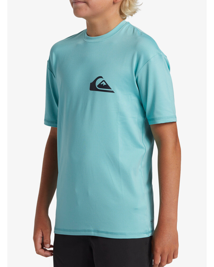 Quiksilver αγόρια 8-16 καθημερινά κοντομάνικο μπλουζάκι σερφ - θαλασσί μπλε