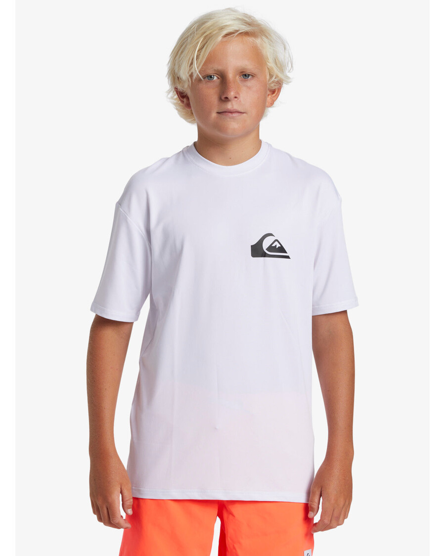 Quiksilver Camiseta De Surf De Manga Corta Para Niños De 8 A 16 Años - Blanca