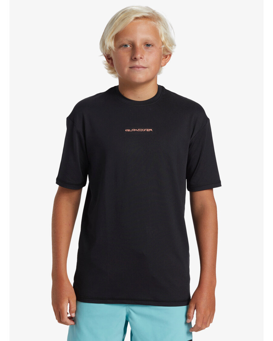 Quik Silver Boys 8-16 Everyday Short Sleeve Surf Tee - Black/White