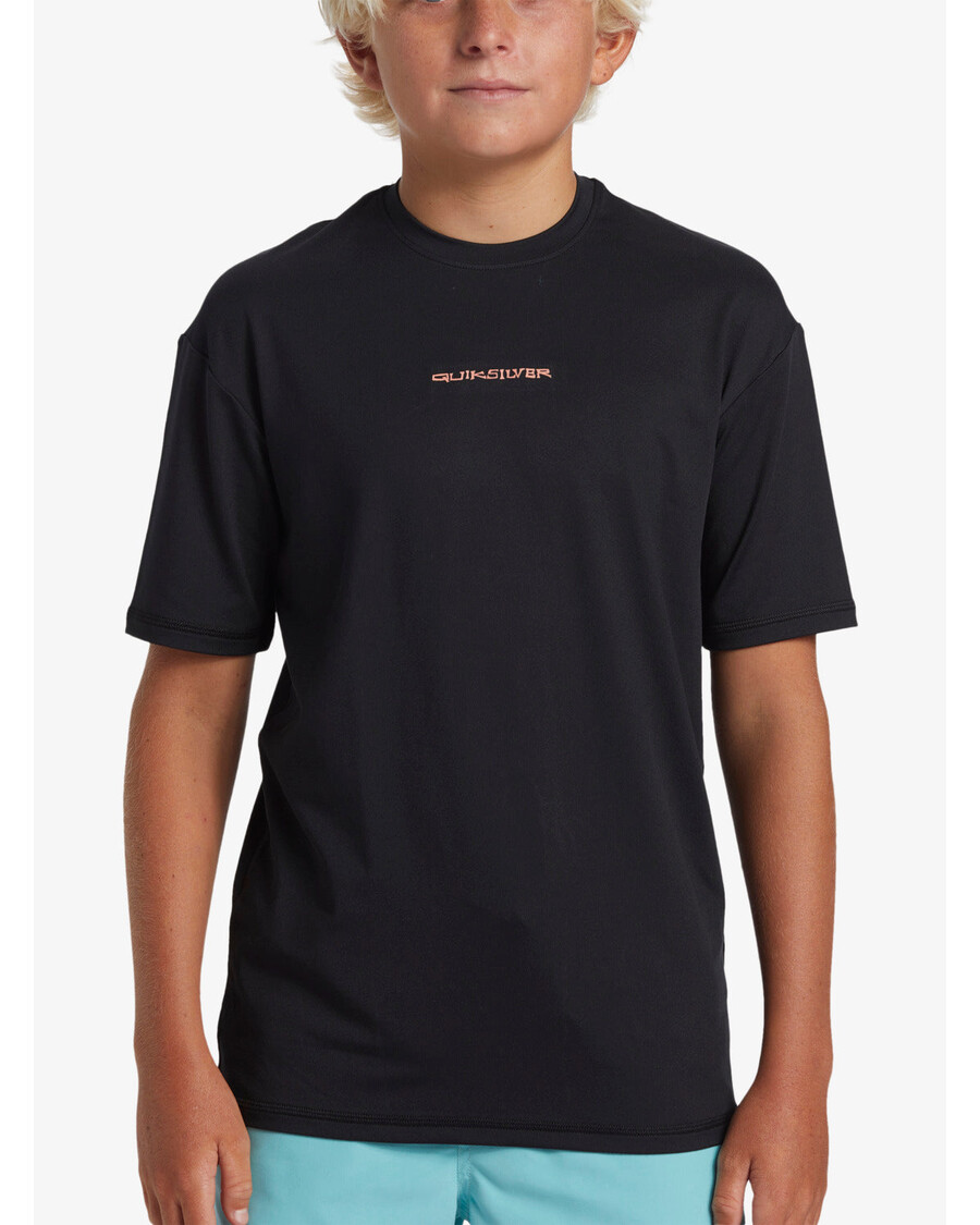 Quik Silver Boys 8-16 Everyday Short Sleeve Surf Tee - Black/White
