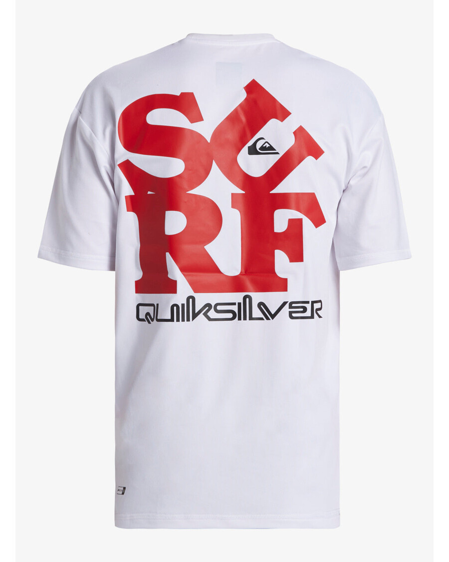 Quiksilver αγόρια 8-16 καθημερινά κοντομάνικο μπλουζάκι σερφ - λευκό/μαύρο