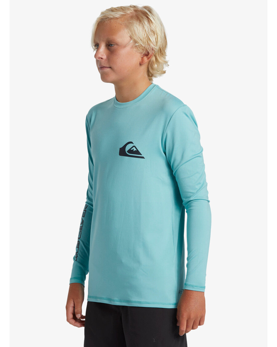 تی شرف سواری آستین بلند روزانه 8 تا 16 پسرانه کویکس سیلور - آبی دریایی