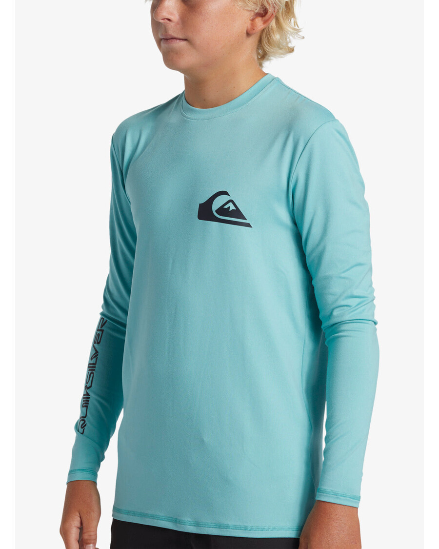 تی شرف سواری آستین بلند روزانه 8 تا 16 پسرانه کویکس سیلور - آبی دریایی