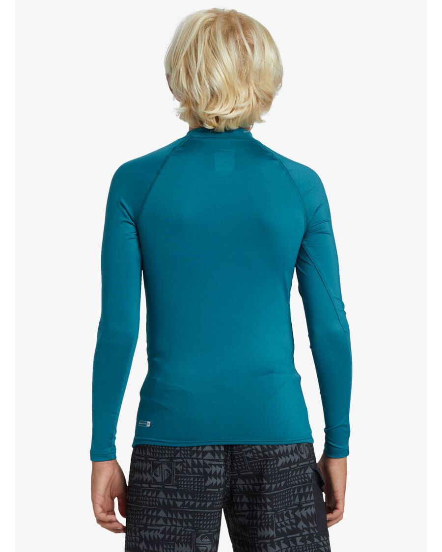 Quik Silver Boys 8-16 Hawaii Badge UPF50 Long Sleeve Rashguard -