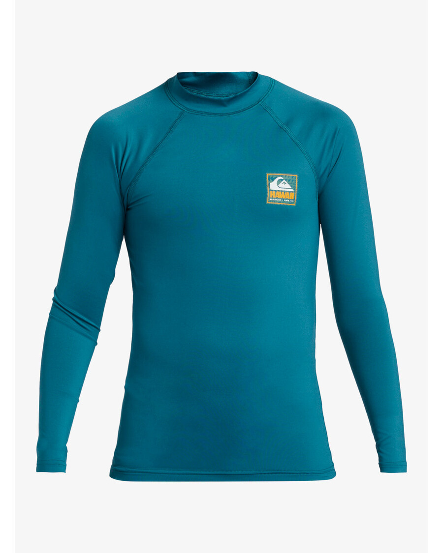 Quik Srebrni Dječaci 8-16 Hawaii Značka Upf50 Dugi Rukavi Rashguard -