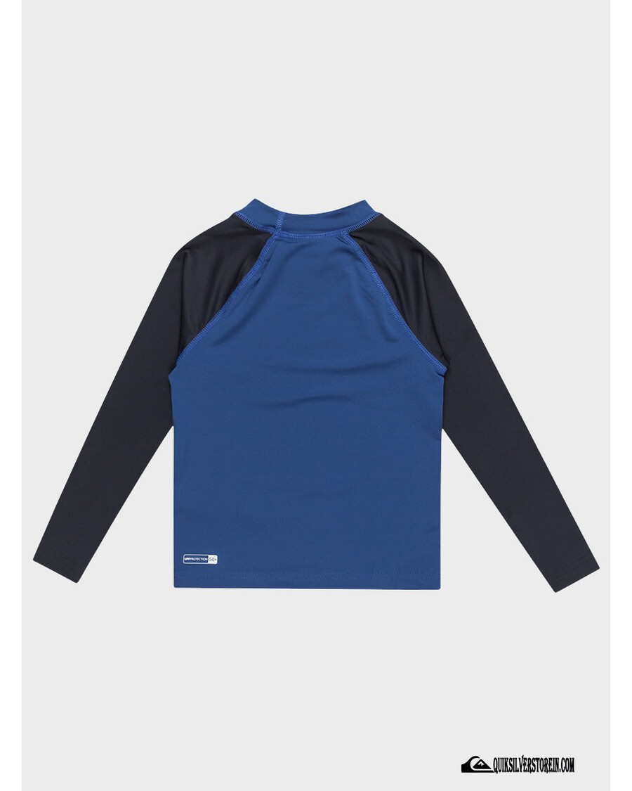 Quik Silver Boys 2-7 Everyday UPF 50 Long Sleeve Rashguard - Black/Blue