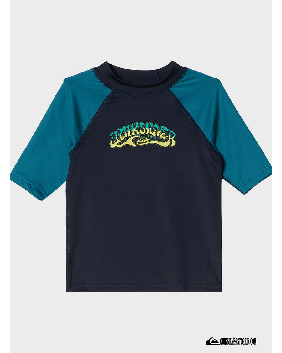 Quik Sølv Gutter 2-7 Hverdags Upf 50 Kortermet Rashguard - Marine/blå