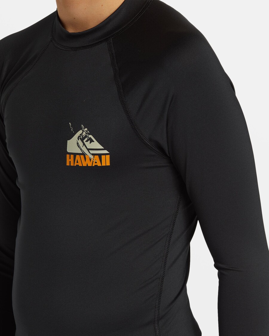 Quik Silver Boys 8-16 Petroglyph Long Sleeve Rashguard - Black