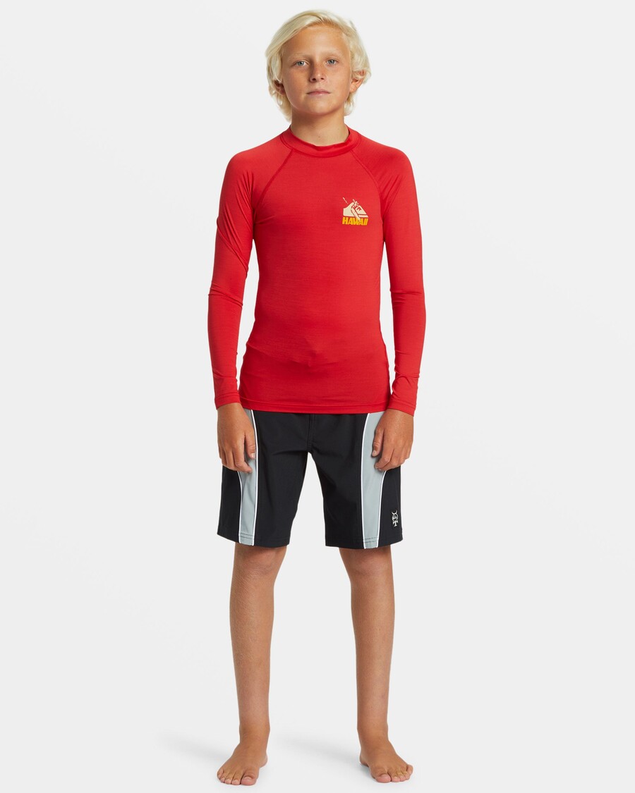 Quiksilver Drenge 8-16 Petroglyph Langærmet Udslætsbeskyttelse - Salsa