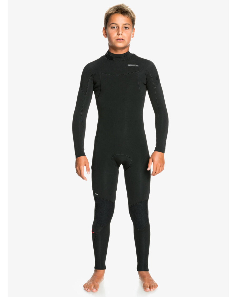 Quiksilver Kompletno Odijelo Za Dječake 8-16 4/3 Mm Za Svakodnevnu Sesiju S Patentnim Zatvaračem Na Leđima - Crno