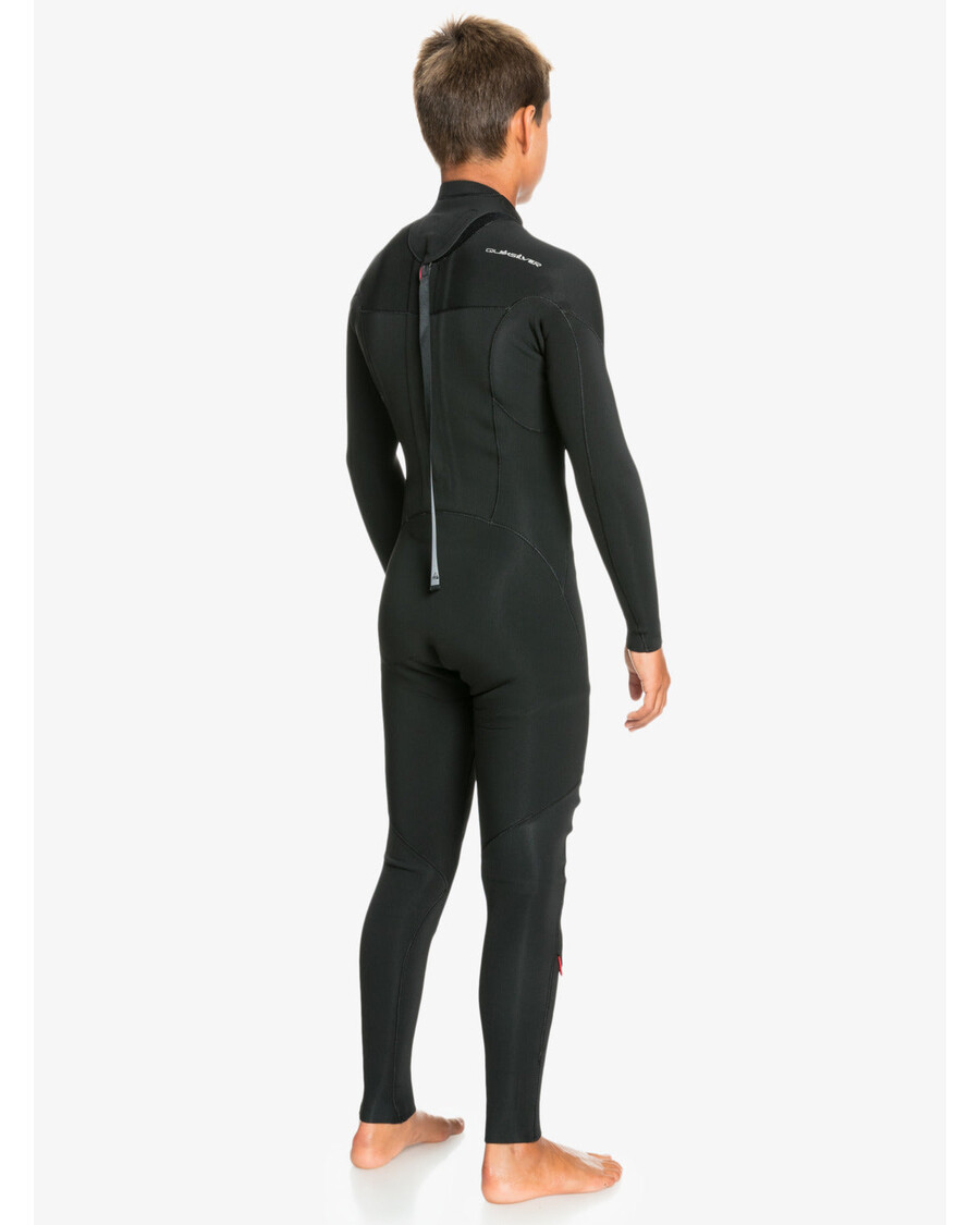 Quik Silver Boys 8-16 3/2mm Everyday Sessions Back Zip Fullsuit - Black