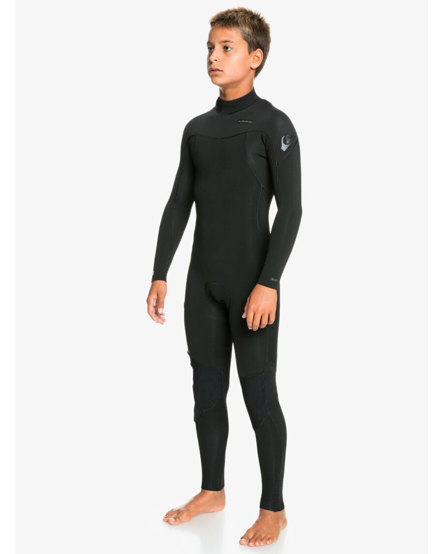 Quik Silver Boys 8-16 3/2mm Everyday Sessions Back Zip Fullsuit - Black
