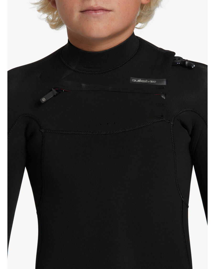 Quik Silver Boys 8-16 4/3mm Prologue Back Zip Wetsuit - Black