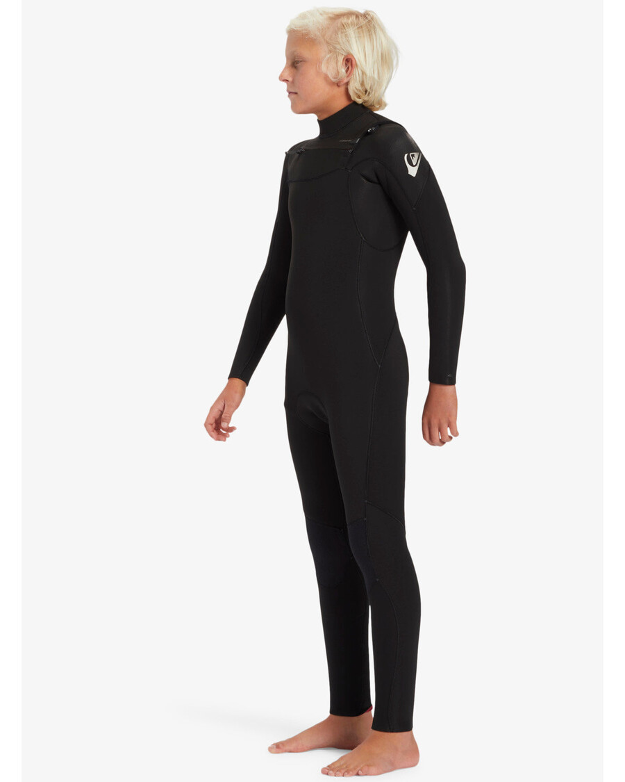 Quik Hopea Pojat 8-16 4/3mm Jokapäiväinen Rintavetoketjullinen Märkäpuku - Musta