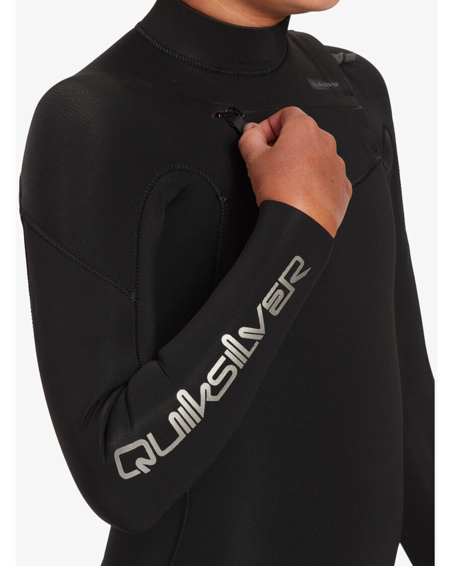 Quik Hopea Pojat 8-16 4/3mm Jokapäiväinen Rintavetoketjullinen Märkäpuku - Musta