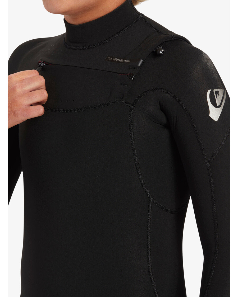 Quik Hopea Pojat 8-16 4/3mm Jokapäiväinen Rintavetoketjullinen Märkäpuku - Musta