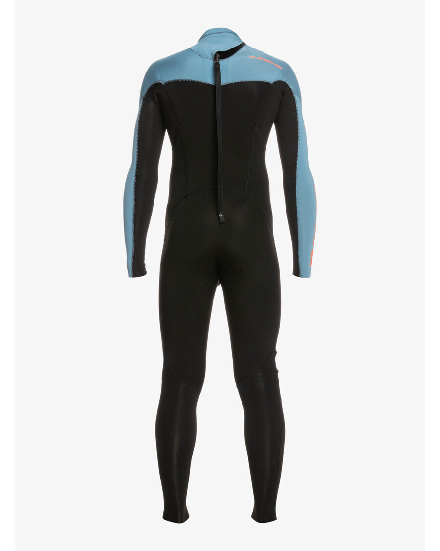 Quiksilver Chlapci 8-16 3/2 Mm Každodenný Neoprén Na Zips Na Chrbte - čierny/provinciálna Modrá