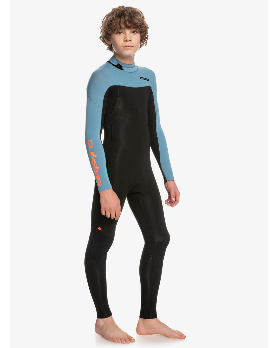 Quiksilver Chlapci 8-16 3/2 Mm Každodenný Neoprén Na Zips Na Chrbte - čierny/provinciálna Modrá