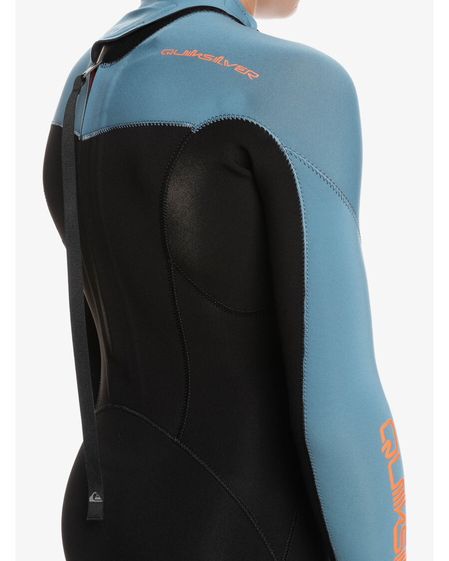 Quiksilver Chlapci 8-16 3/2 Mm Každodenný Neoprén Na Zips Na Chrbte - čierny/provinciálna Modrá