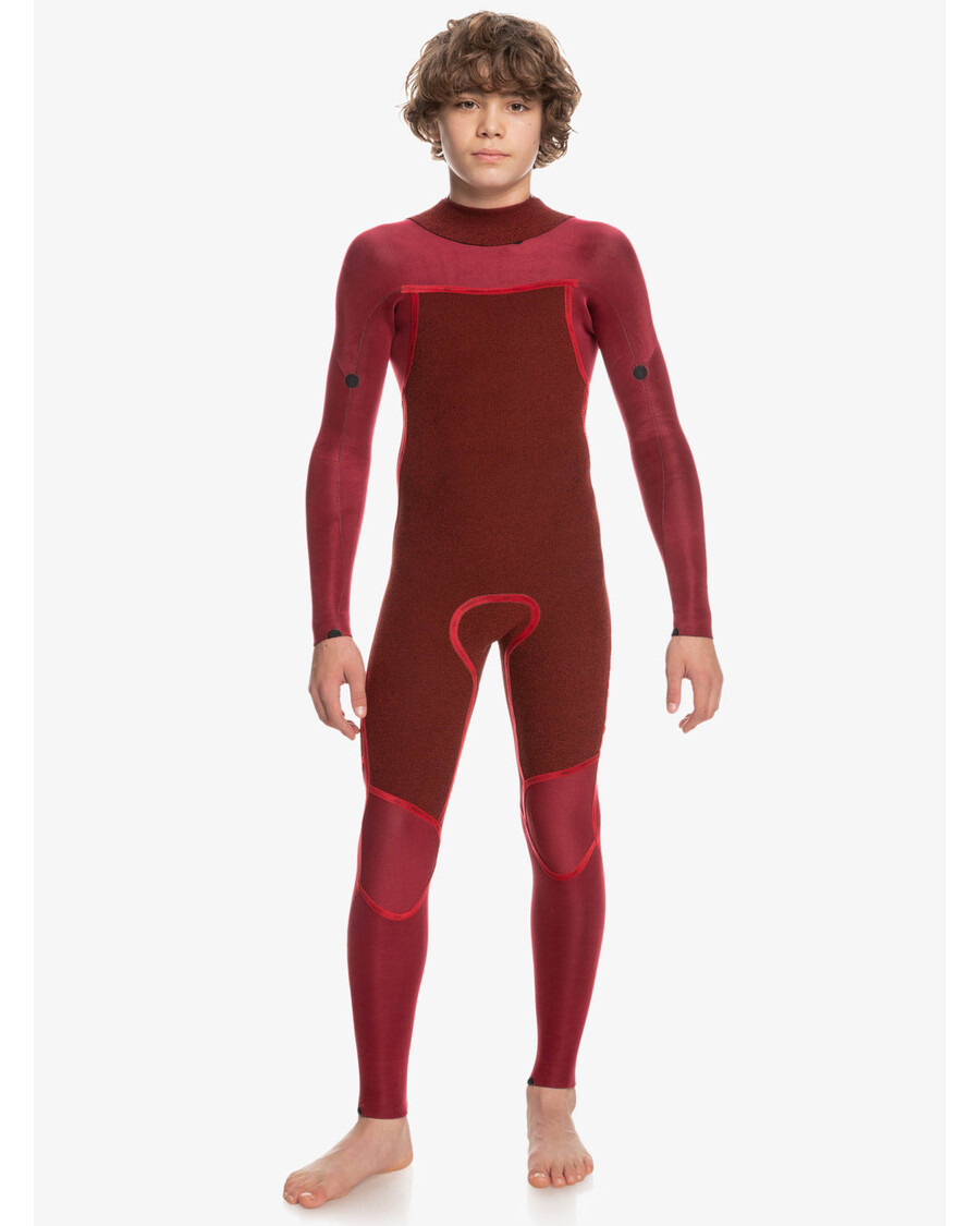 Quiksilver Chlapci 8-16 3/2 Mm Každodenný Neoprén Na Zips Na Chrbte - čierny/provinciálna Modrá