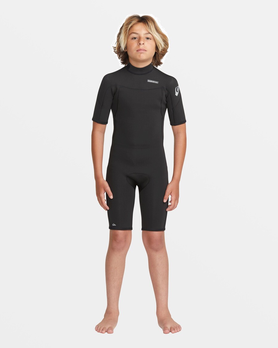 Quiksilver Traje De Primavera De Manga Corta Para Niños De 8-16 2/2 Mm - Negro