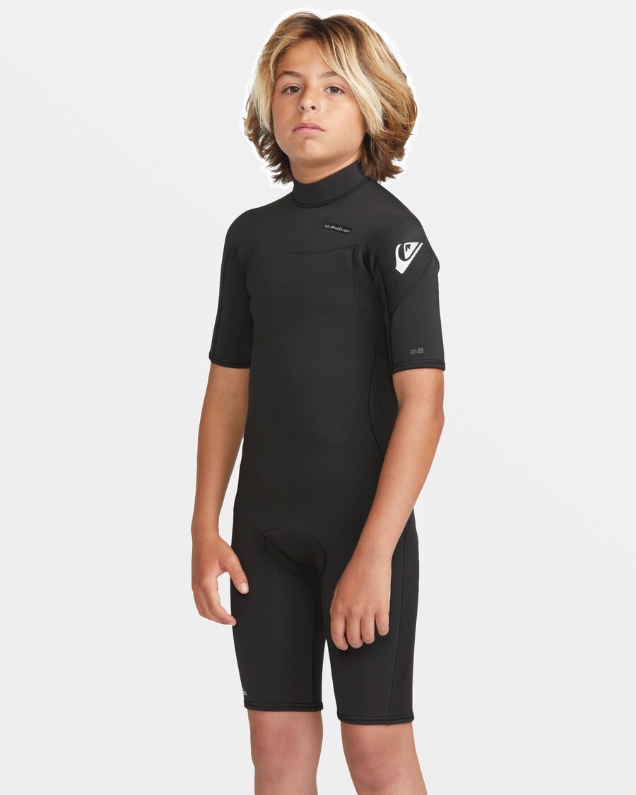 Quiksilver Traje De Primavera De Manga Corta Para Niños De 8-16 2/2 Mm - Negro