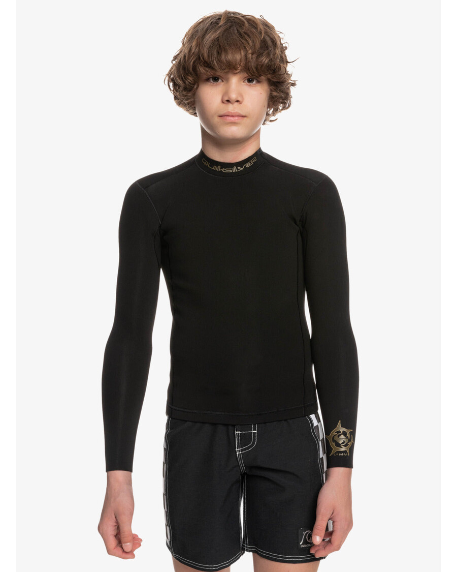 Quiksilver Chlapci 8-16 1,5 Mm Neoprénová Bunda Na Každodenné Relácie - čierna