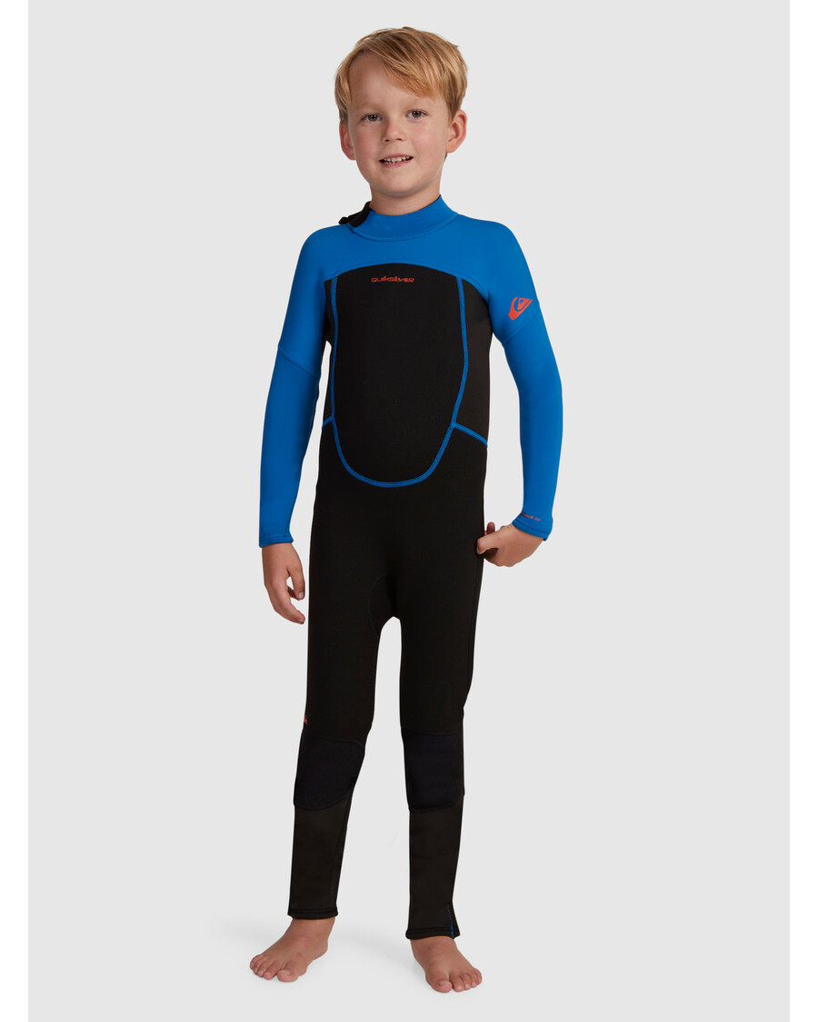 Costum De Neoprenor Quiksilver Boys 2-7 3/2mm Prologue Cu Fermoar La Spate - Negru/squale Blue