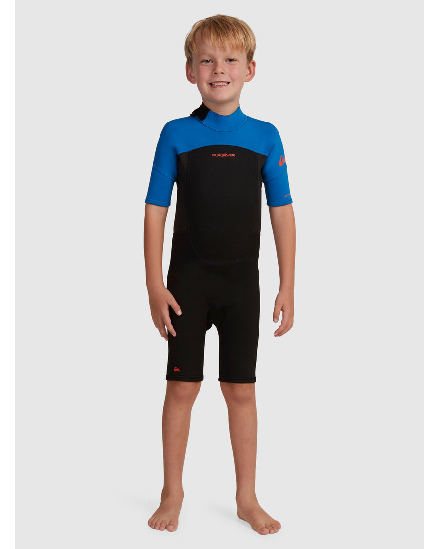 Quiksilver Chlapci 2-7 2/2 Mm Kombinéza Prológ S Krátkym Rukávom - čierna/squale Modrá