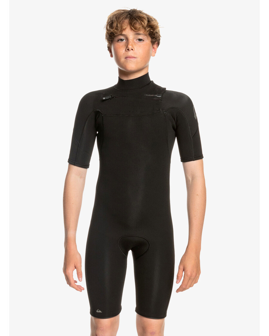 Quiksilver Chlapci 8-16 2/2 Mm Každodenné Jarný Oblek S Krátkym Rukávom - čierny