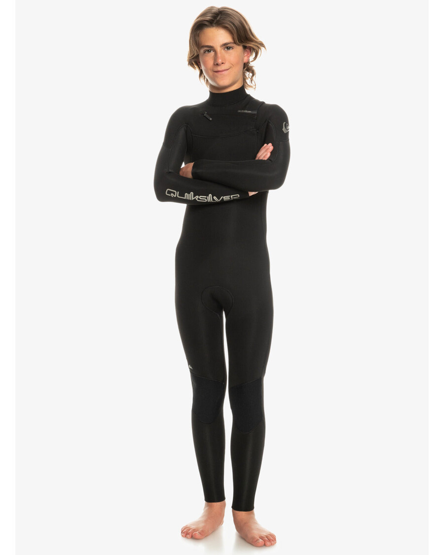 Traje De Neopreno Quiksilver Con Cremallera En El Pecho Para Sesiones Diarias De 8-16 3/2 Mm - Negro