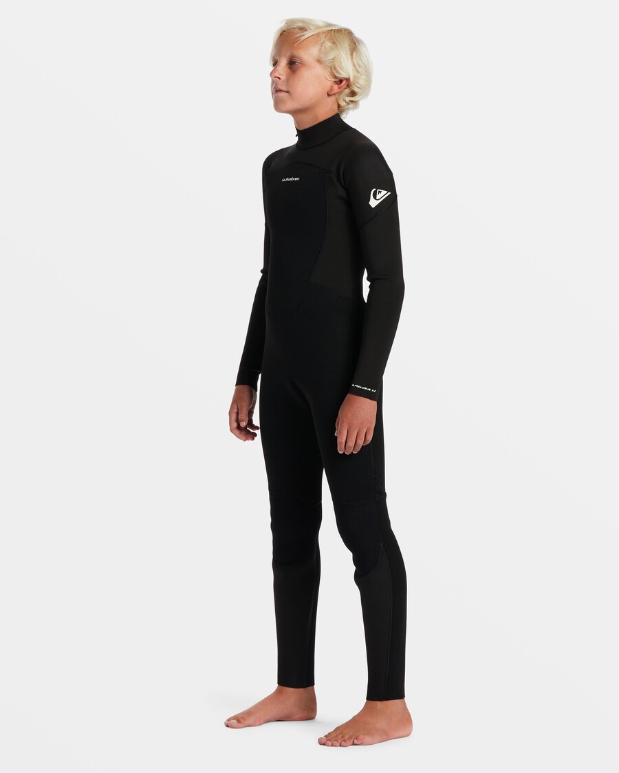 Quik Silver Boys 8-16 3/2mm Prologue Back Zip Wetsuit - Black