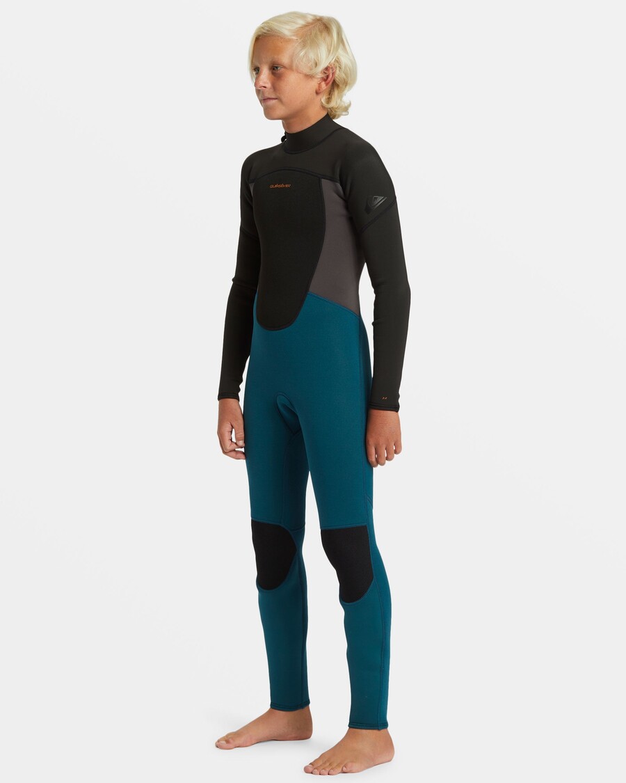 Quik Silver Boys 8-16 3/2mm Prologue Back Zip Wetsuit - Midnight Turquoise
