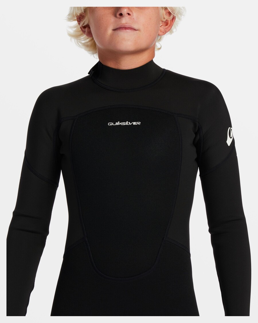 Quik Silver Boys 8-16 3/2mm Prologue Back Zip Wetsuit - Black