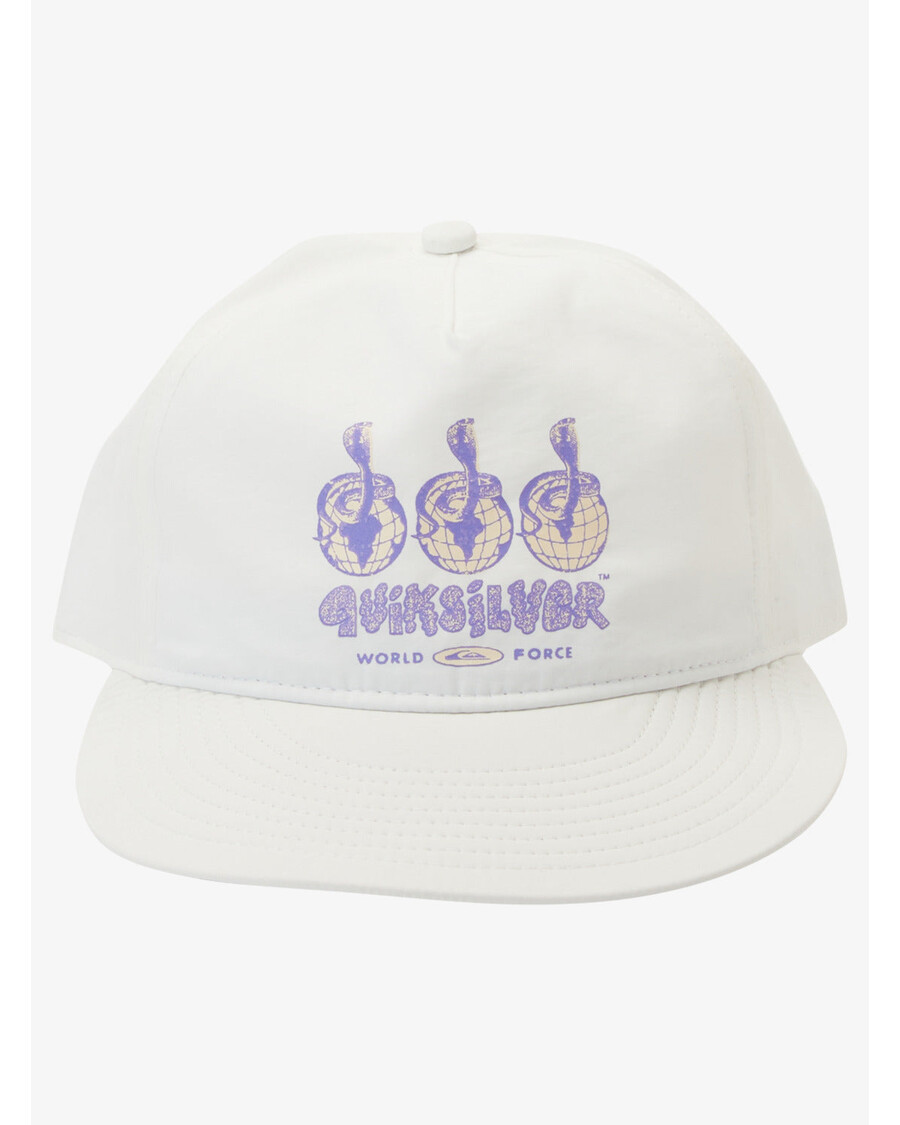 Quik Silver Nylo Cap Snapback Hat - Snow White