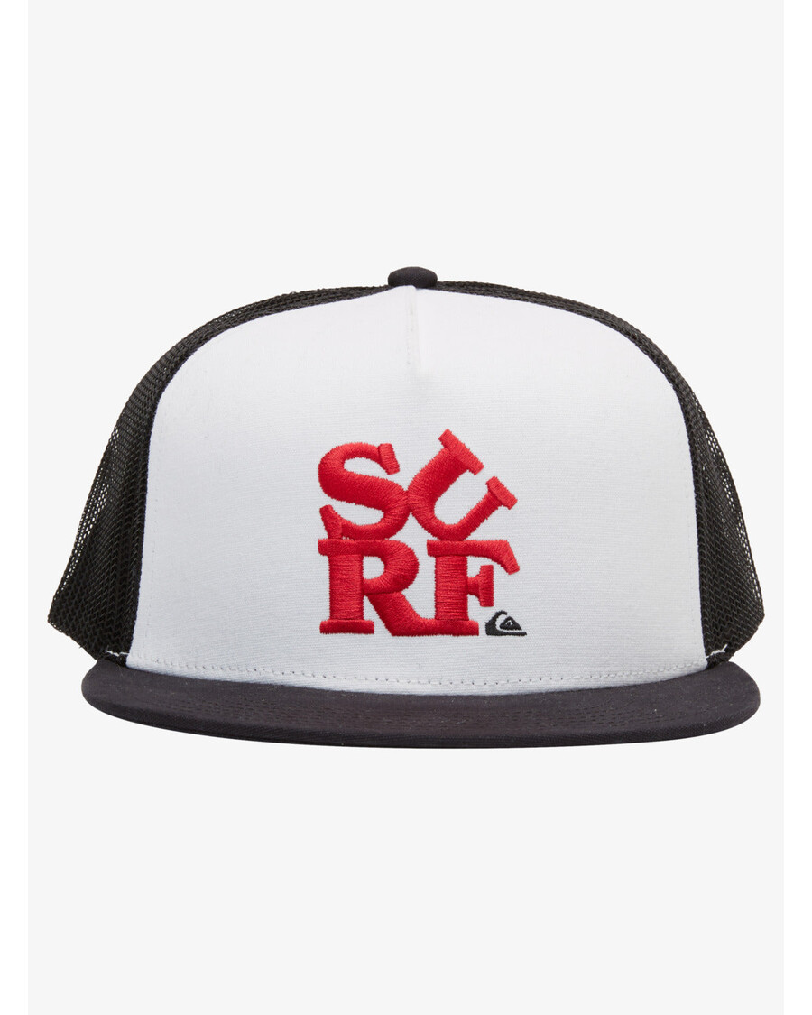 Quik Silver Oasis Trucker Snapback Hat - White