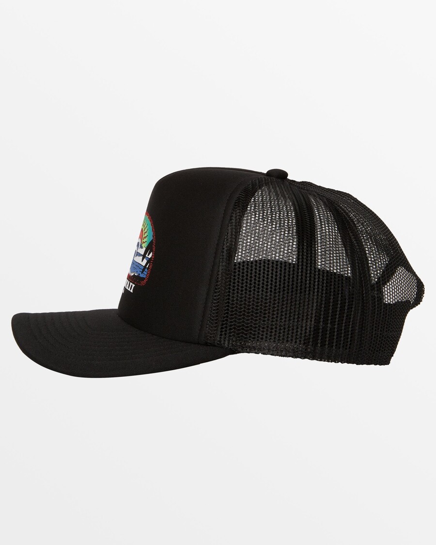 Quik Silver Hawaii Blazing Sun Trucker Hat - Black