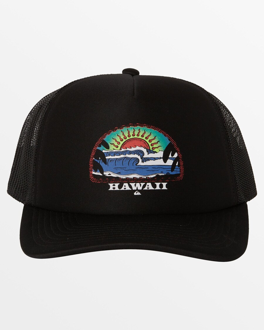 Quik Silver Hawaii Blazing Sun Trucker Hat - Black