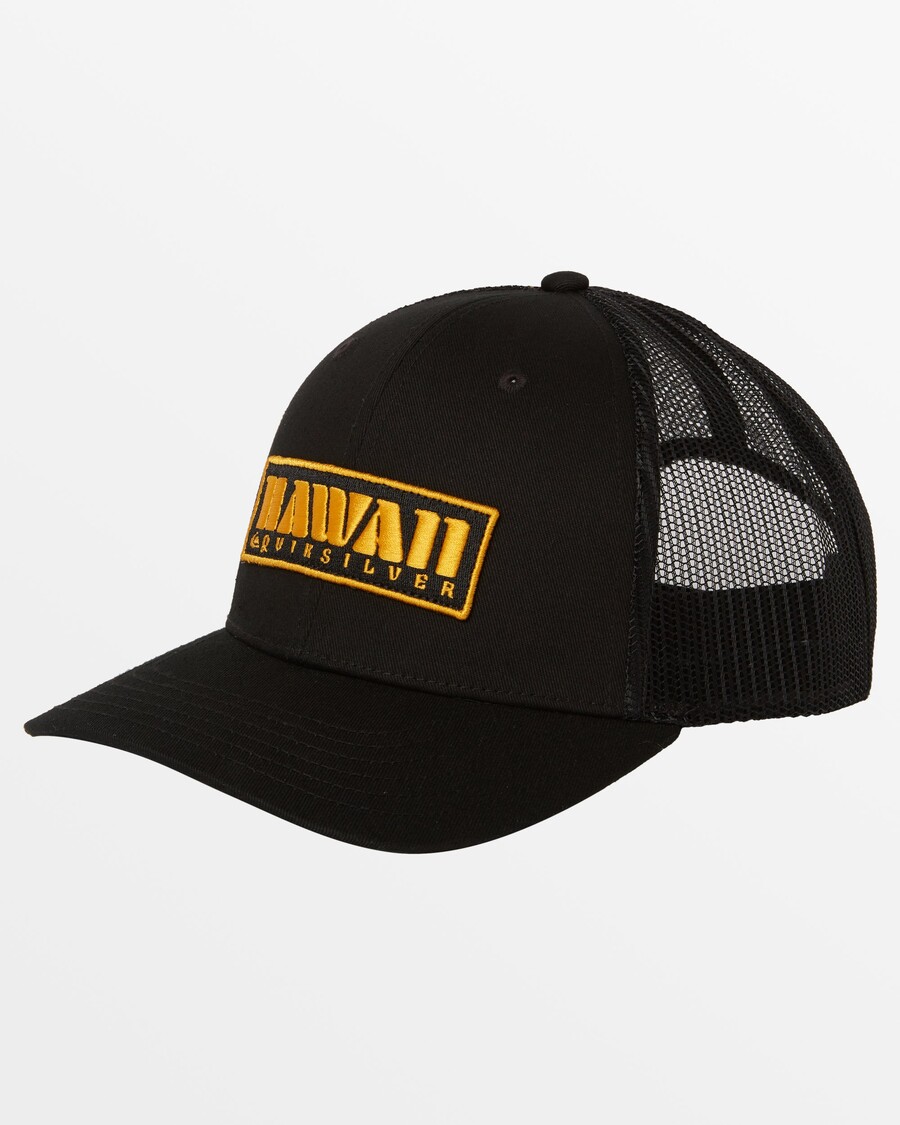 Quik Silver Hawaii Seal Patch Trucker Hat - Black