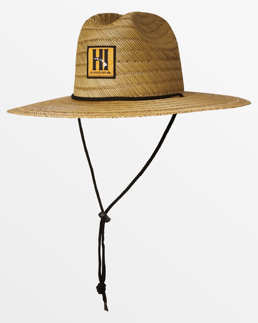 Quik Silver Hawaii Tapa Pierside Lifeguard Straw Hat - Natural