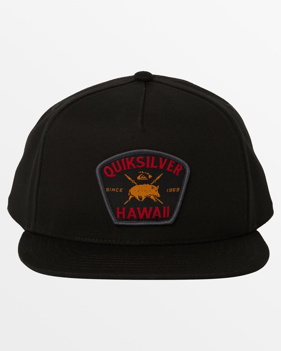 クイックシルバー ハワイ タパ プレーンズ スナップバック ハット - ブラック/ジェット ブラック