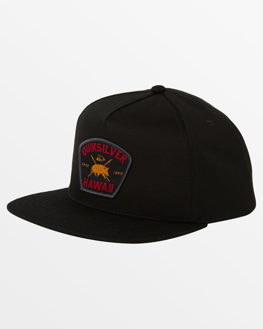 Quik Silver Hawaii Tapa Plains Snapback Hat - Black/ Jet Black
