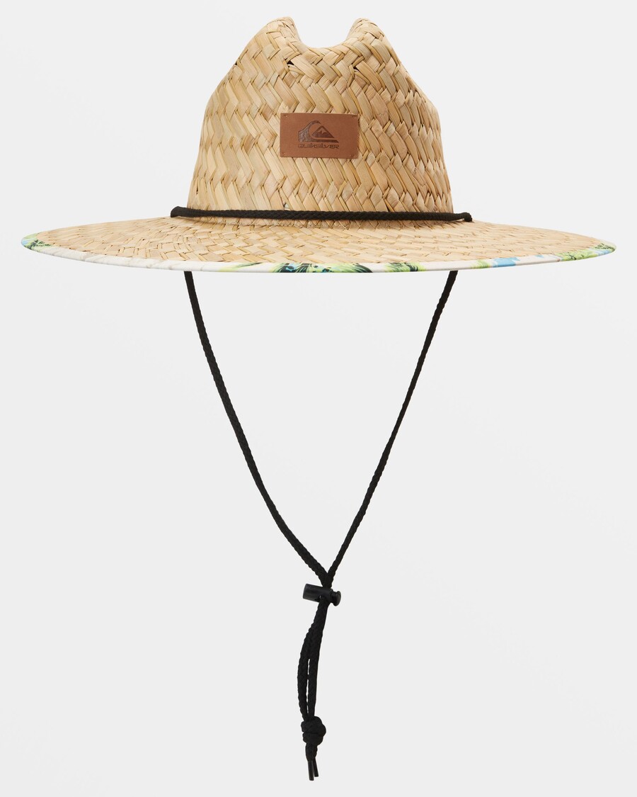 Quiksilver šešir Za Sunce S Printom Na Pristaništu - Crno/crno