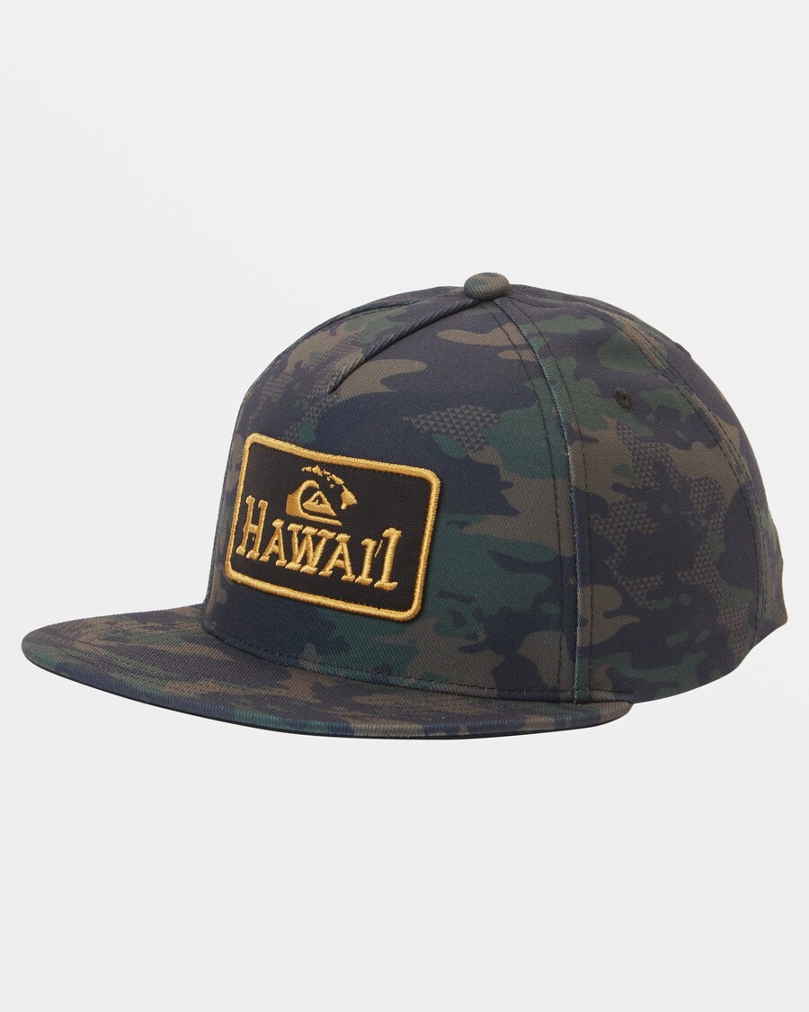 Quik Hopea Leimattu Snapback Hattu - Camo