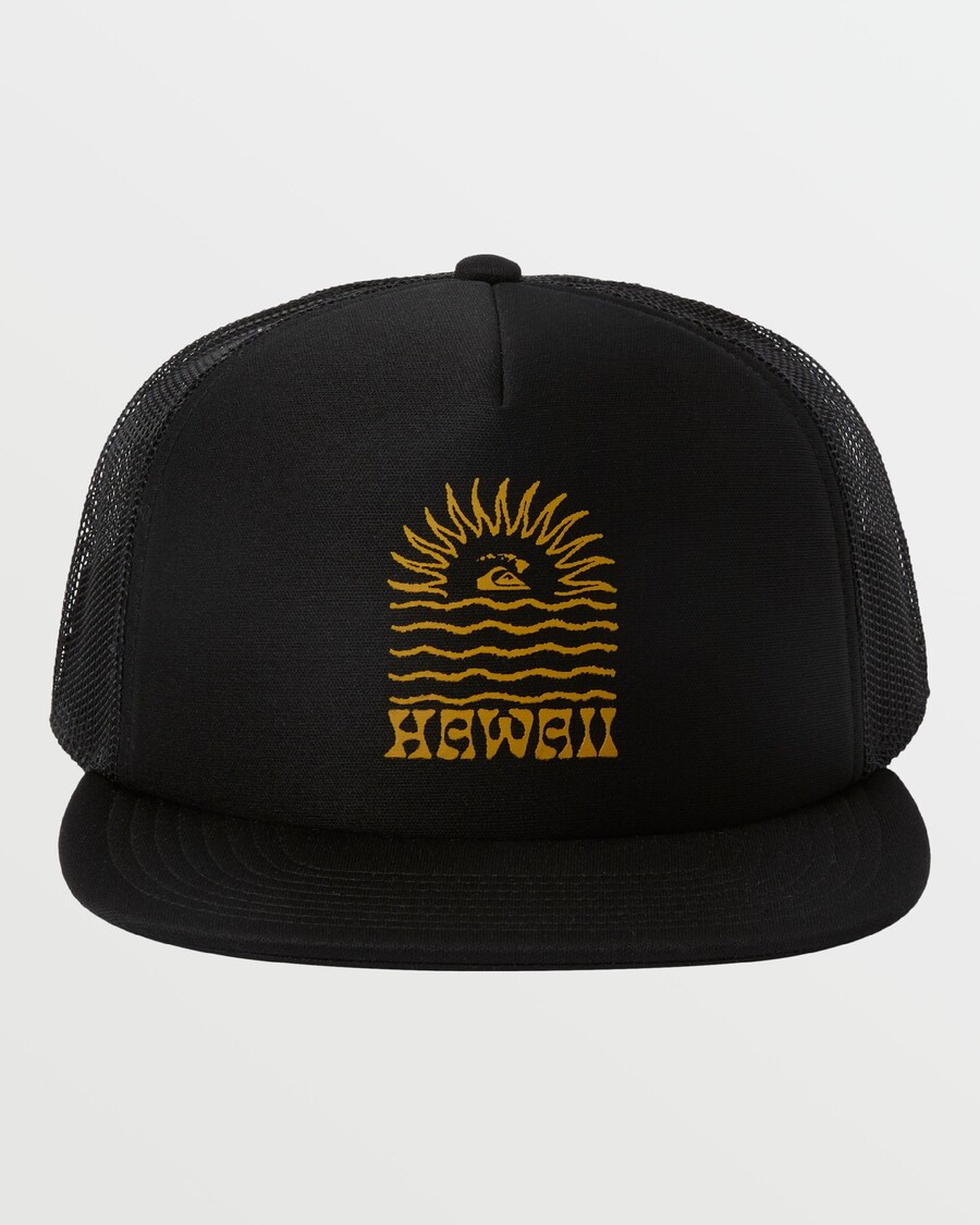 Quiksilver Hawaii Swell Line Trucker Hat - Musta